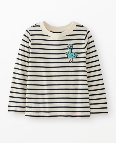 Pigeon Long Sleeve Classic Fit T-Shirt in Hidden Pigeon - Stripe - main