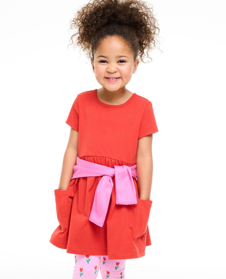Play Dress with Pockets in Poppy - main