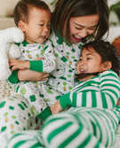 Peanuts St. Patrick's Day Sleeper In Organic Cotton in Snoopy Shamrock/White - main