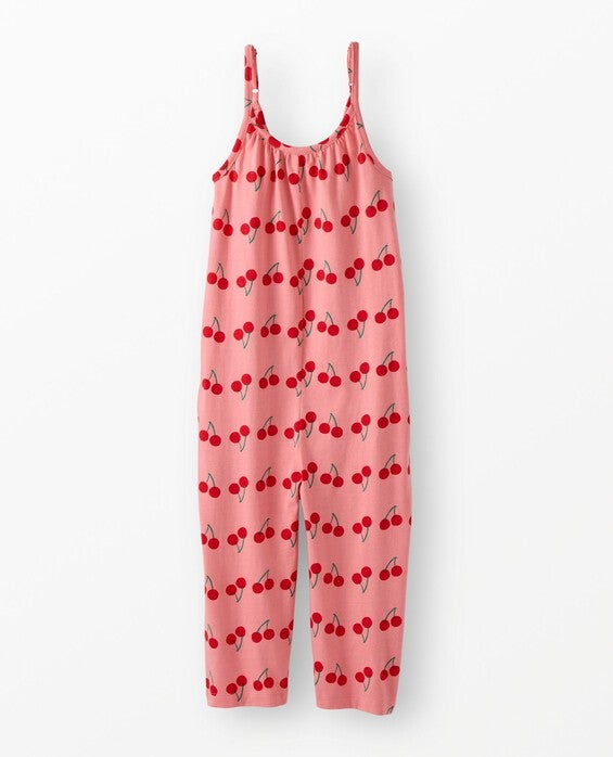 Girls' Summer Cherries Sleeveless Romper in 100% Combed Cotton - Size Toddler 2 by Hanna Andersson