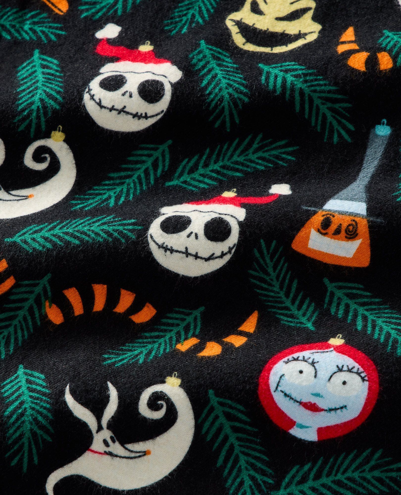 Women's Disney Tim Burton's The Nightmare Before Christmas Flannel Pajama Set in NBC Ornaments - main