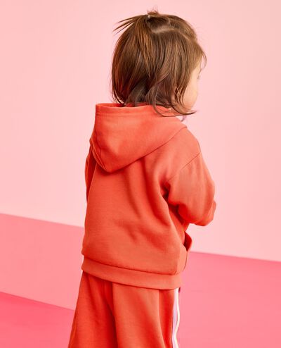 Baby Oversized French Terry Zip Up Hoodie in Sun Fire - main