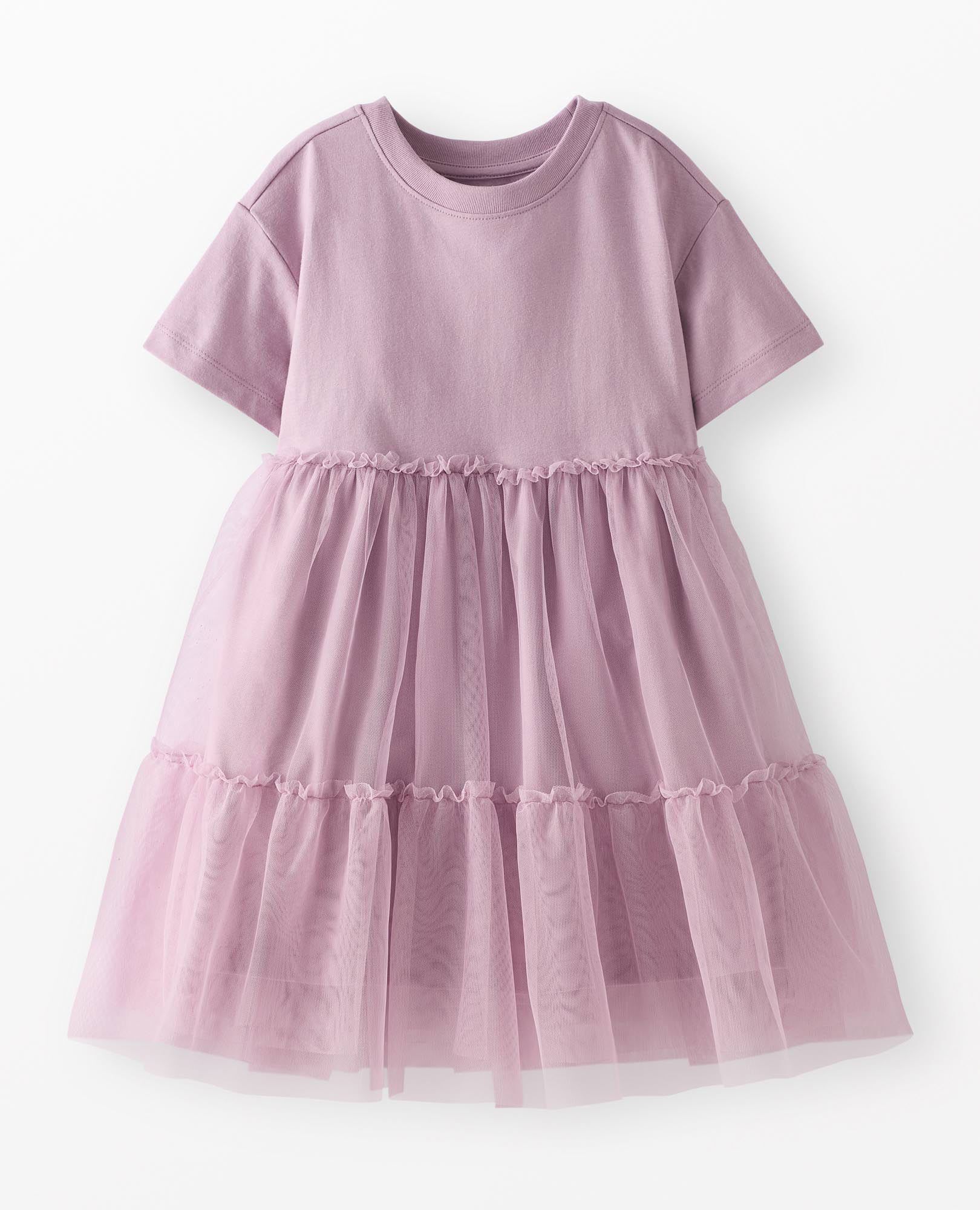 Tulle Tiered Dress in Cosmic Purple - main