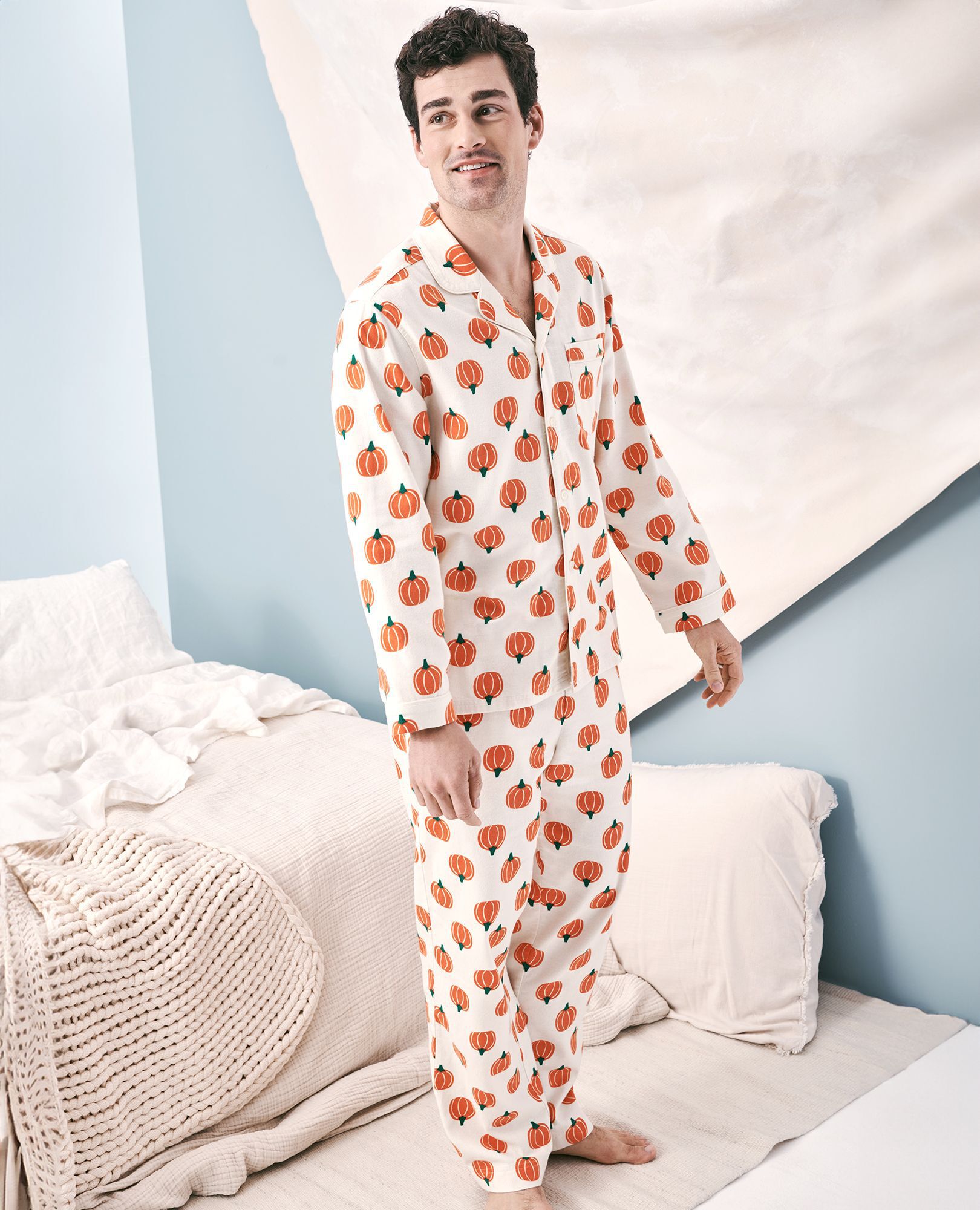 Adult Halloween Flannel Pajama Top