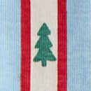 Holiday HannaJams™ Footed Sleeper in Tree Ribbons on Blue - swatch