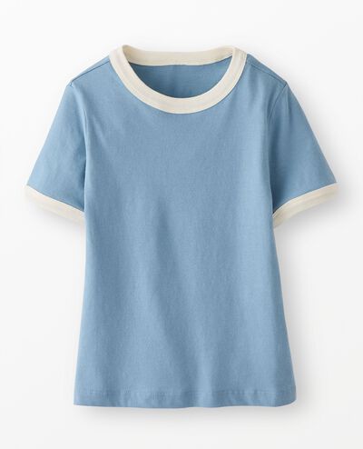 KU Classic Fit Ringer Tee in Forever Blue - main