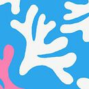 Baby Sleeveless Linen Bow Strap Dress in Coral on Swedish Sky - swatch