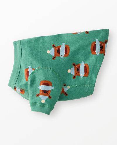 Holiday Dog Pajamas in Fresh Catch on Bottle Green - main