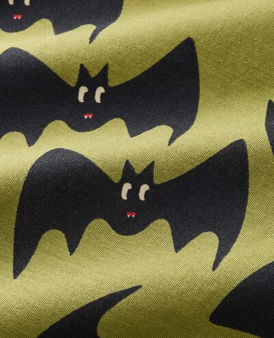 Halloween HannaSoft™ Stretch Pajama Set in Batty on Moss Green - main