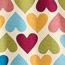 HannaJams™ Pajama Set in Multi Hearts on Almond Oil - swatch