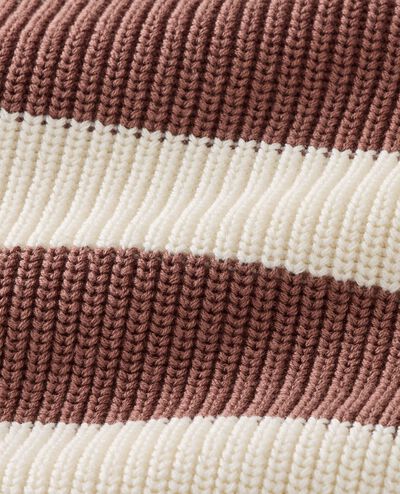 Pullover Sweater in Burlwood/Ecru - main