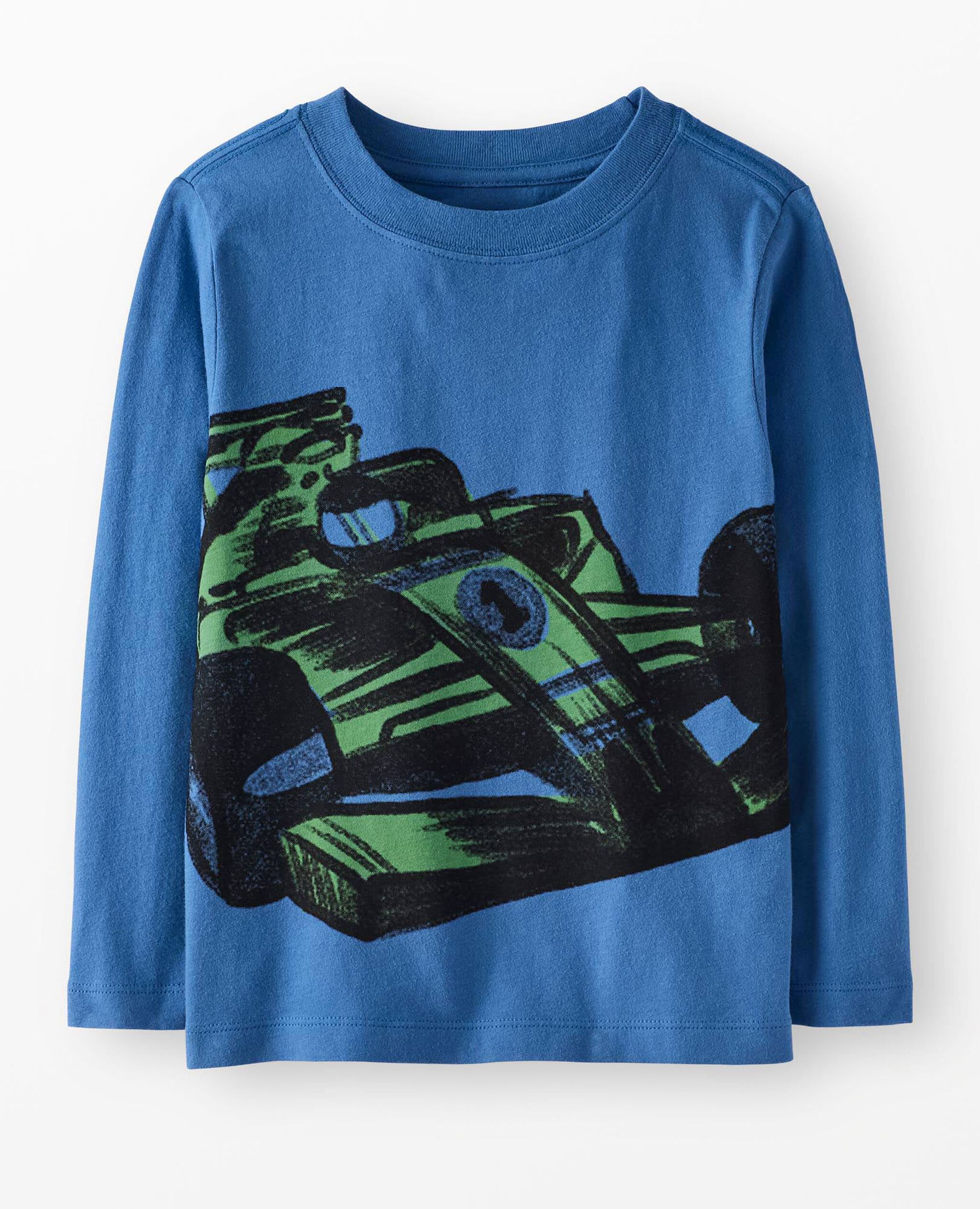 Long Sleeve Classic Fit Graphic T-Shirt in Speed Racer on Shadow Blue - main