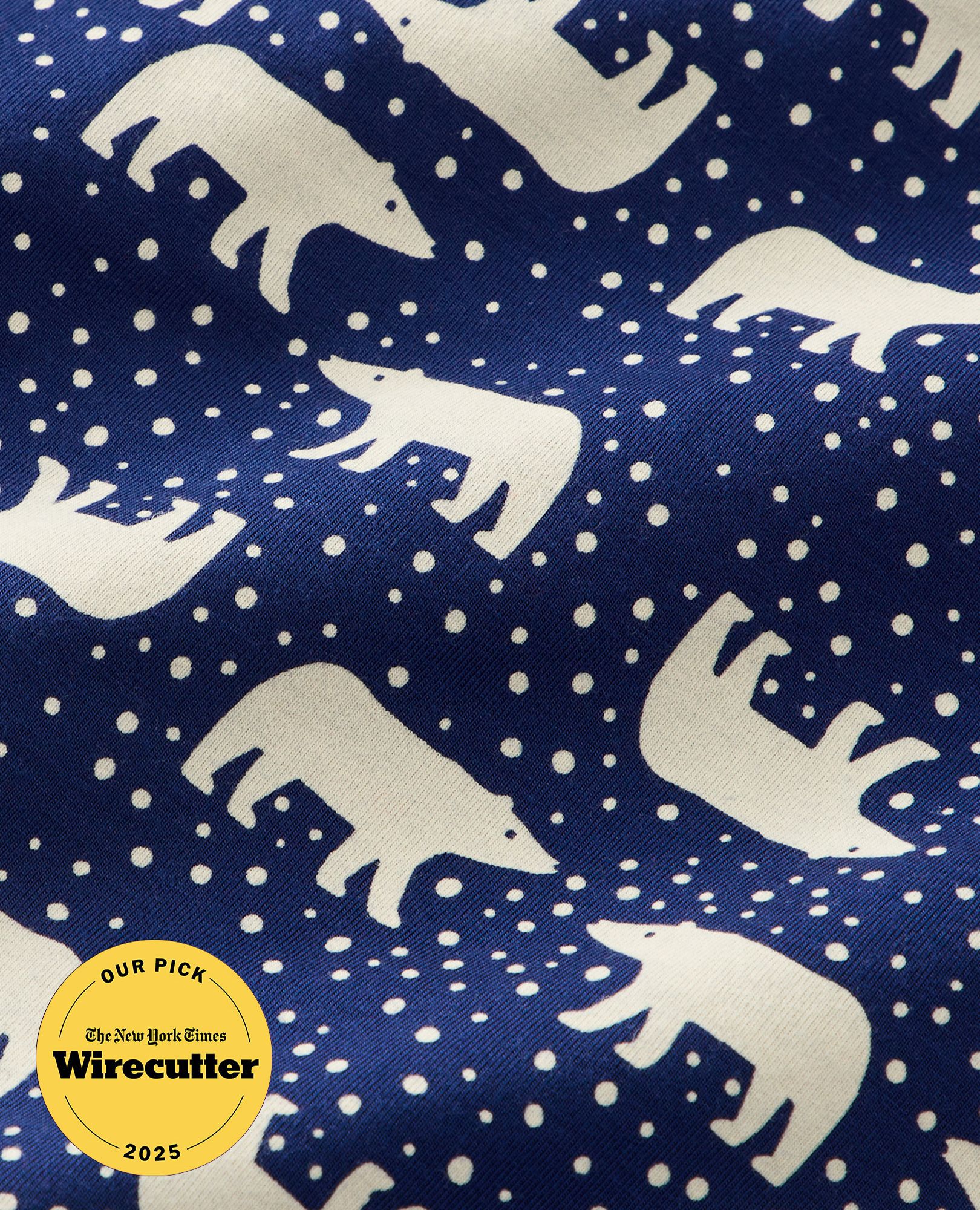 Holiday HannaSoft™ Pajama Set in Snowy Polar Bear on Navy - main