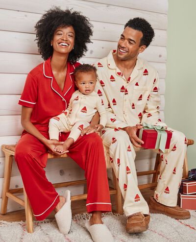 Holiday HannaJams™ Sleeper in Scandi Santa on Almond Oil - main