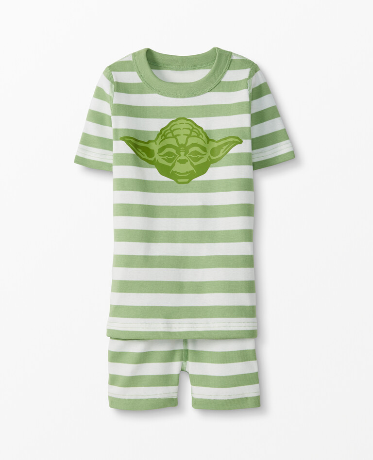 Star Wars™ Short John Pajamas In Organic Cotton in Green Yoda - main