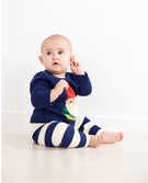 Baby Sweater Knit Top & Legging Set in Navy Blue - main