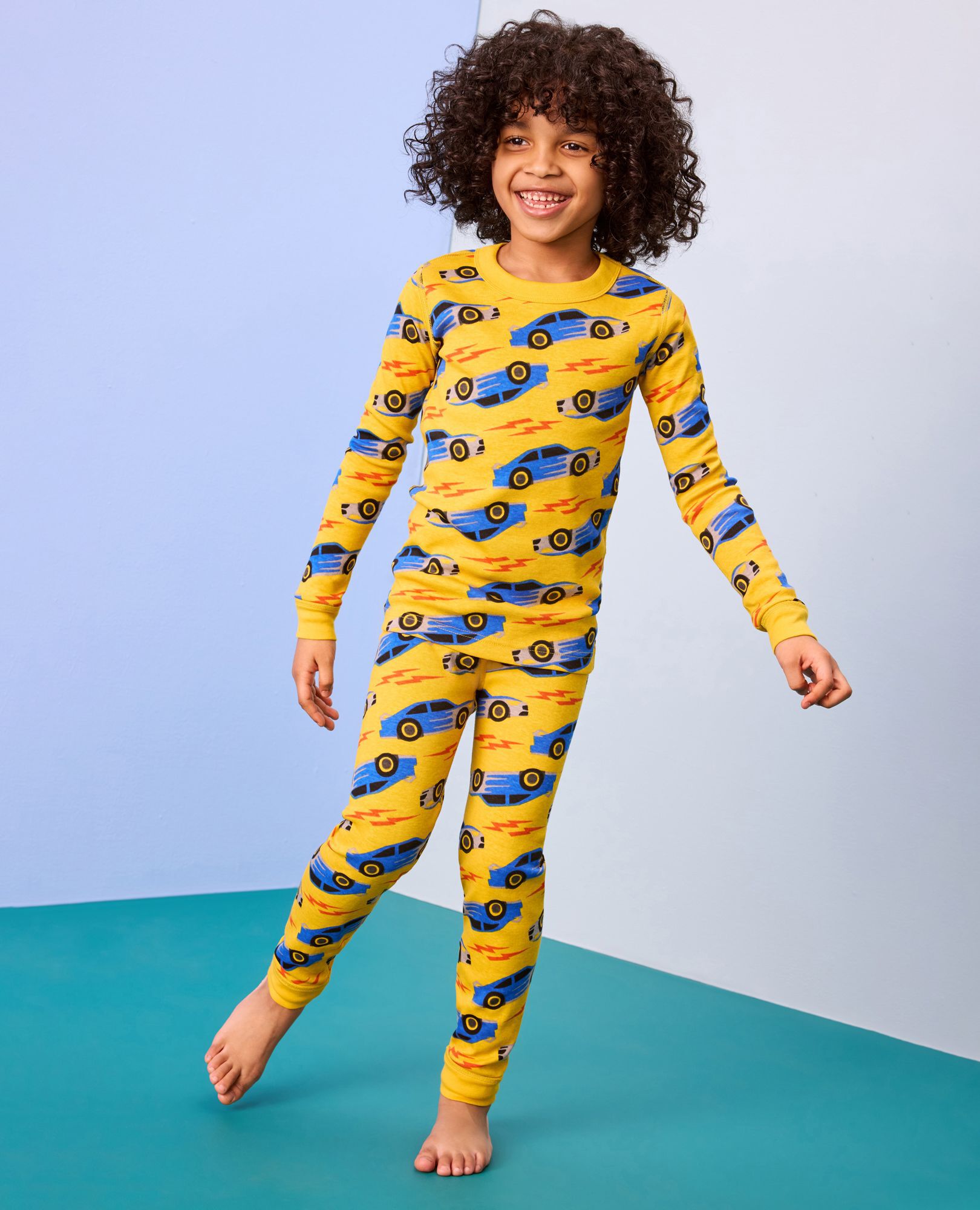 HannaJams™ Pajama Set in Racecars on Bamboo - main
