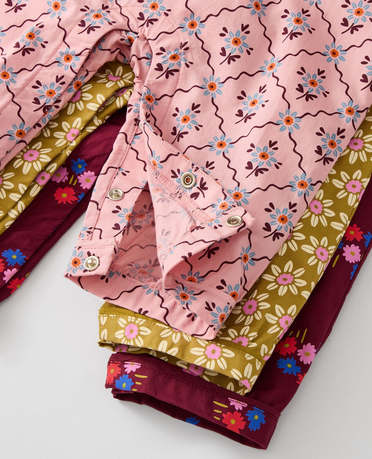 Poplin Sleeper in Flowers on Cherry Lacquer - main