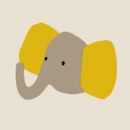 Baby Graphic Bodysuit & French Terry Sweatpants Set in Colorful Elephants - swatch