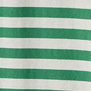 Long Sleeve Relaxed Fit Striped T-Shirt in Emerald Green/Ecru - swatch