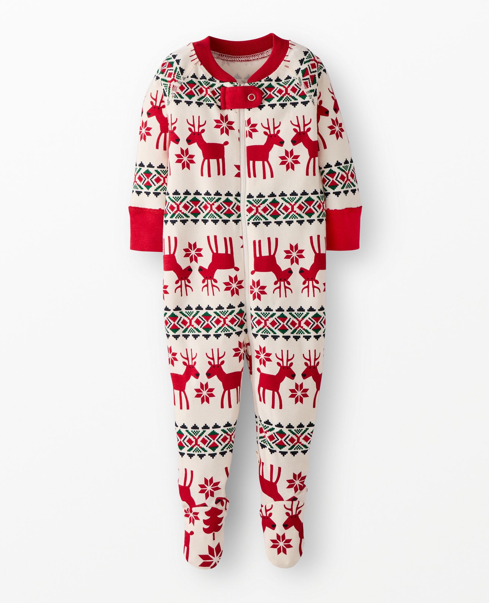 Holiday HannaJams™ Footed Sleeper in Dear Deer - main