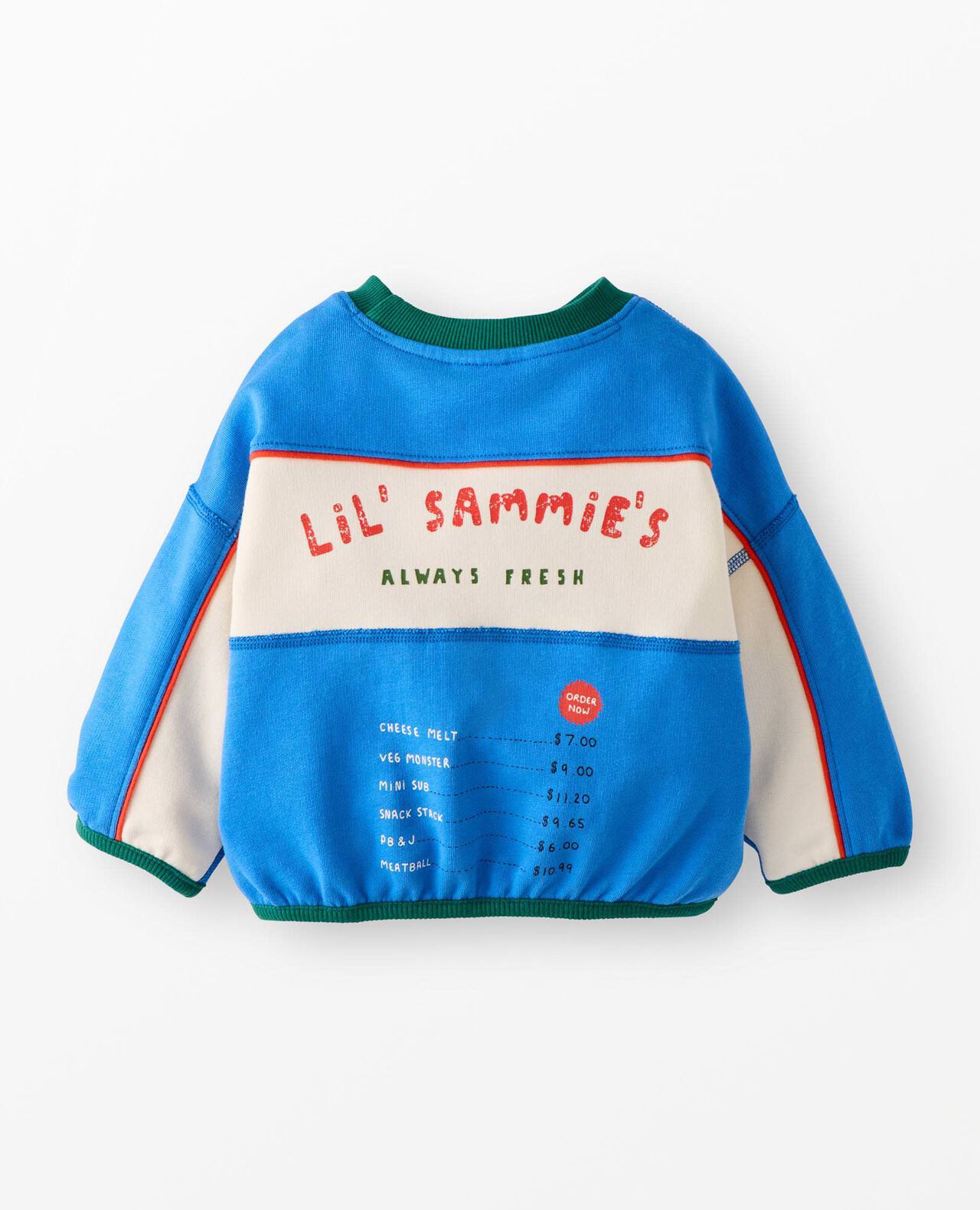 Baby French Terry Sweatshirt in Lil Sammies Graphic - main