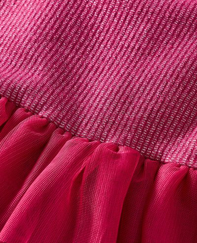 Baby Long Sleeve Tulle Sparkle Dress in Raspberry - main