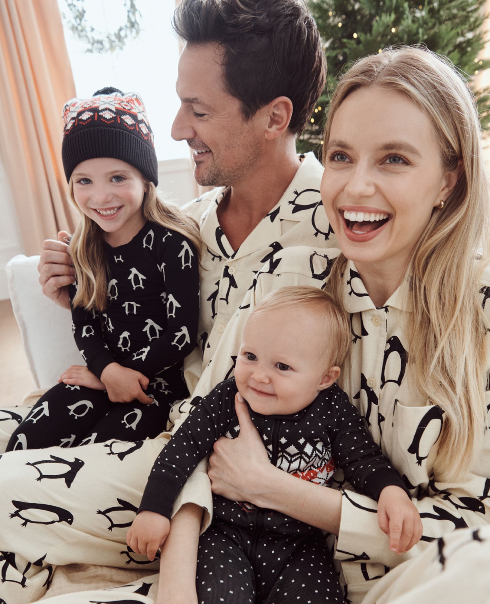 Adult Holiday Flannel Pajama Pants in Squeaky the Penguin - main