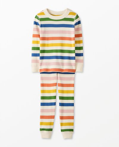 Birthday HannaJams™ Pajama Set in Summer Rainbow Stripe - main