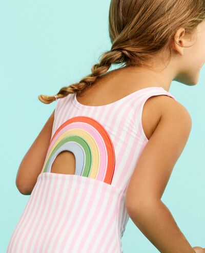 One-Piece Rainbow Back Swimsuit in Pink Rainbow - main