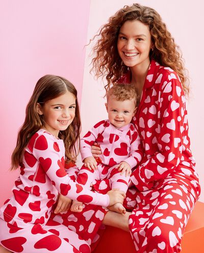 HannaJams™ Pajama Set in Artful Hearts on Pink - main