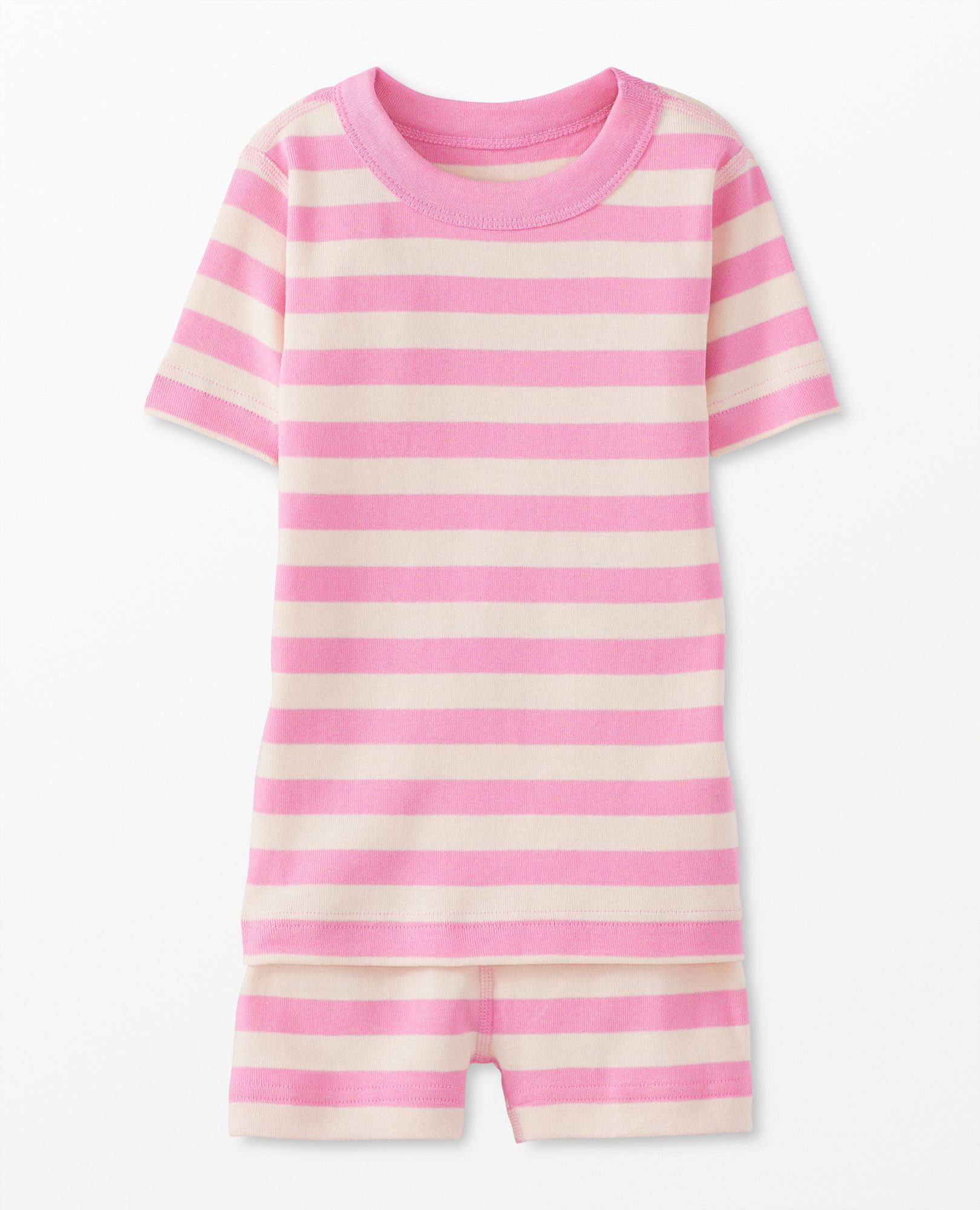 Kids Striped Short John Pajama Set