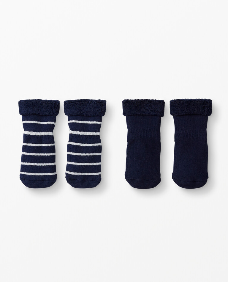 Baby First Socks 2-Pack in Navy - main