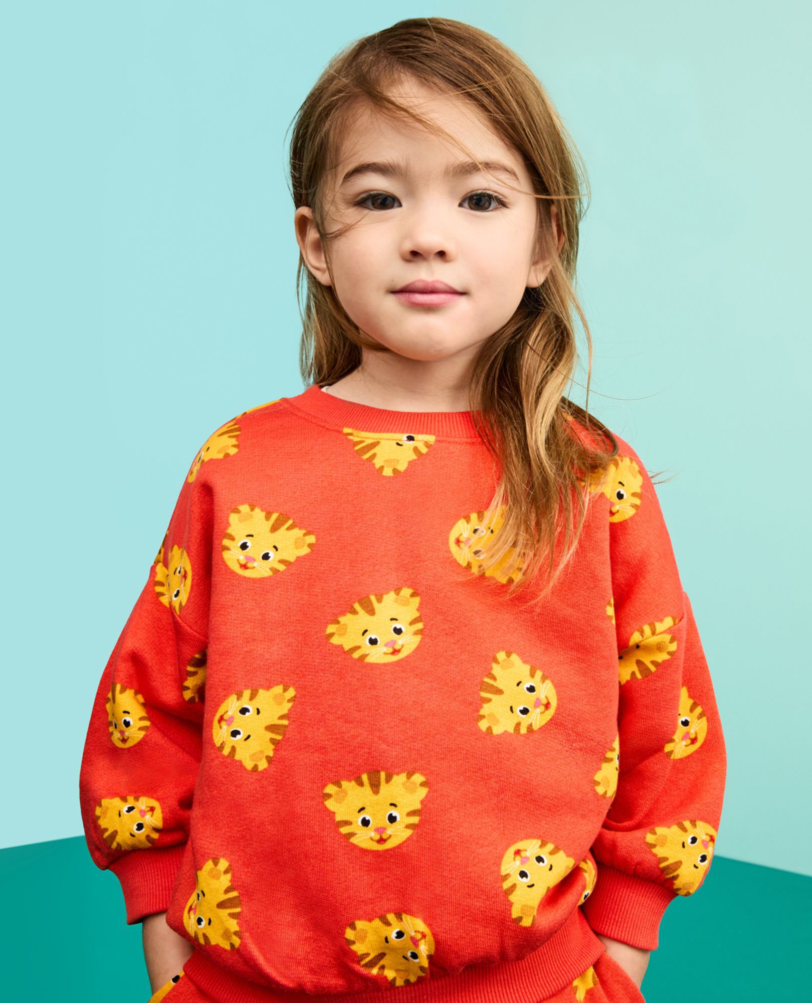 Daniel Tiger Oversized French Terry Sweatshirt & Sweatpants Set in Daniel Tiger - main