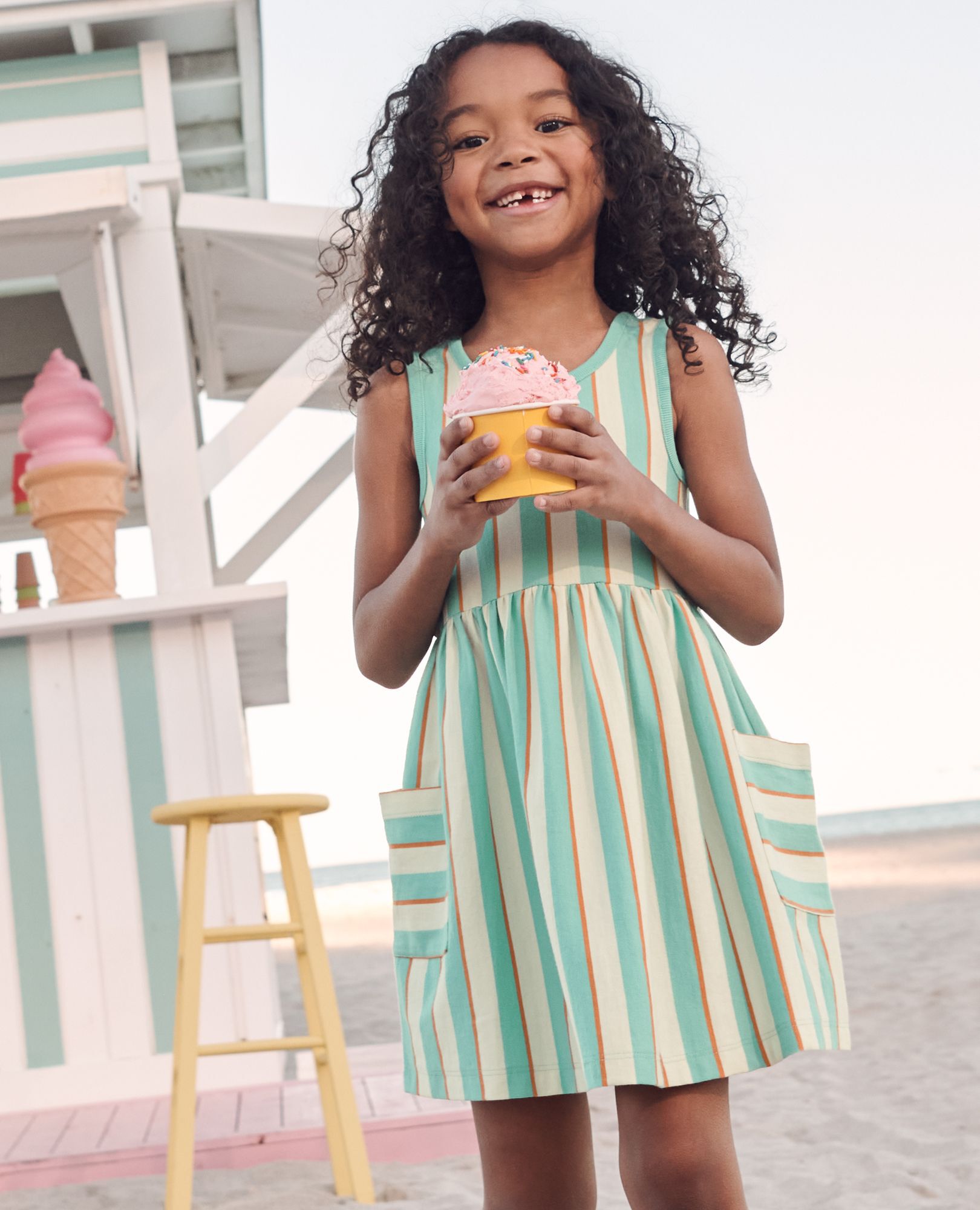 Hanna andersson striped dress clearance