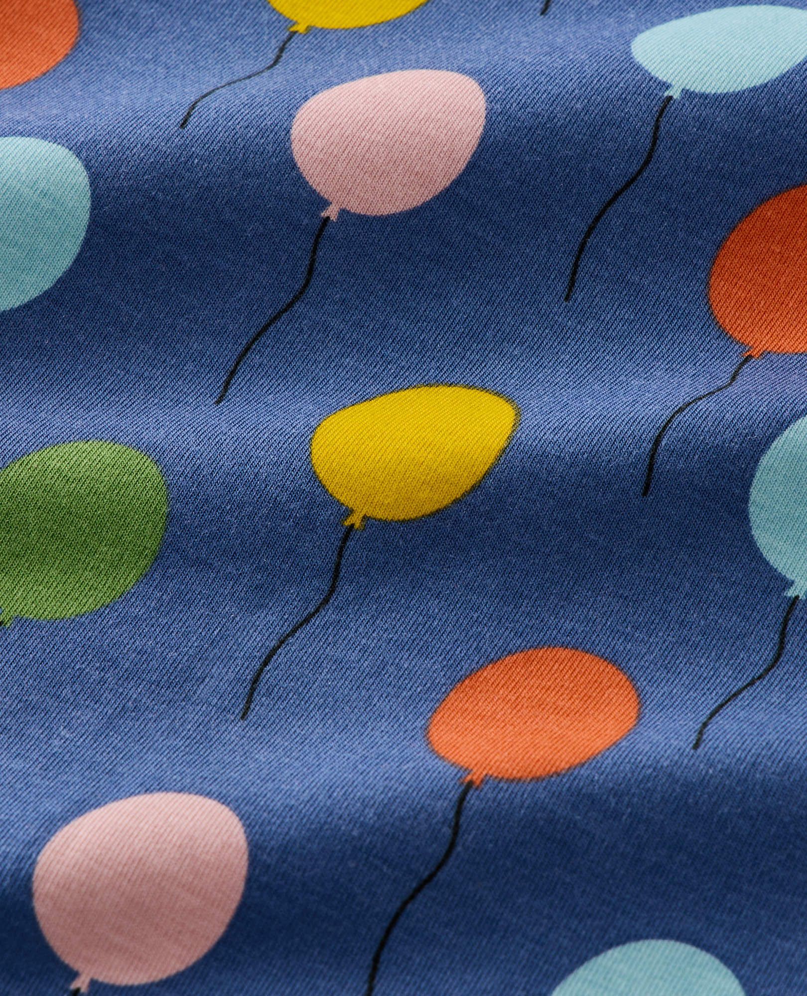 HannaSoft™ Stretch Birthday Pajama Set in Happy Balloons on Blue - main