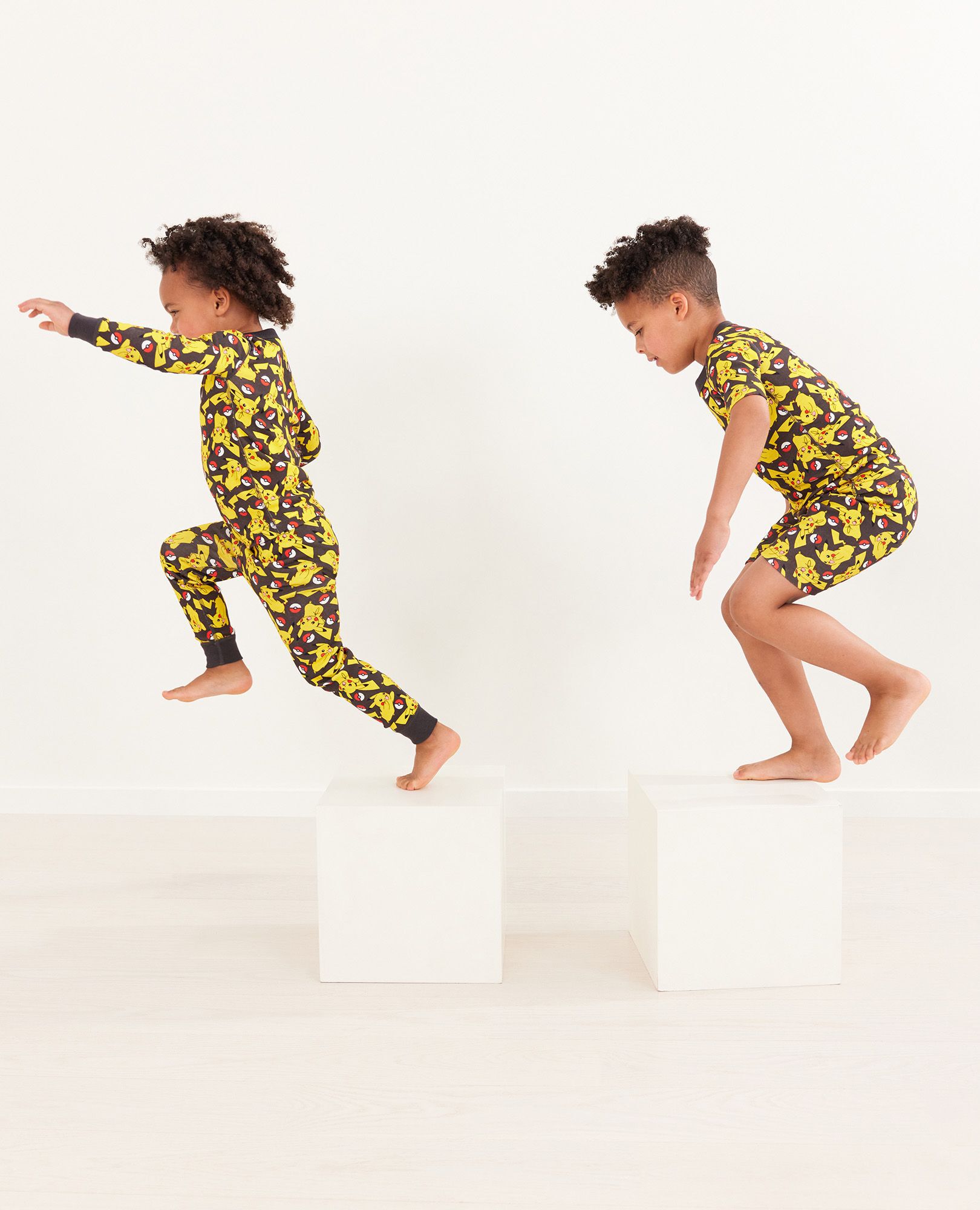 Kids Pokémon Long John Pajama Set in Pikachu - main