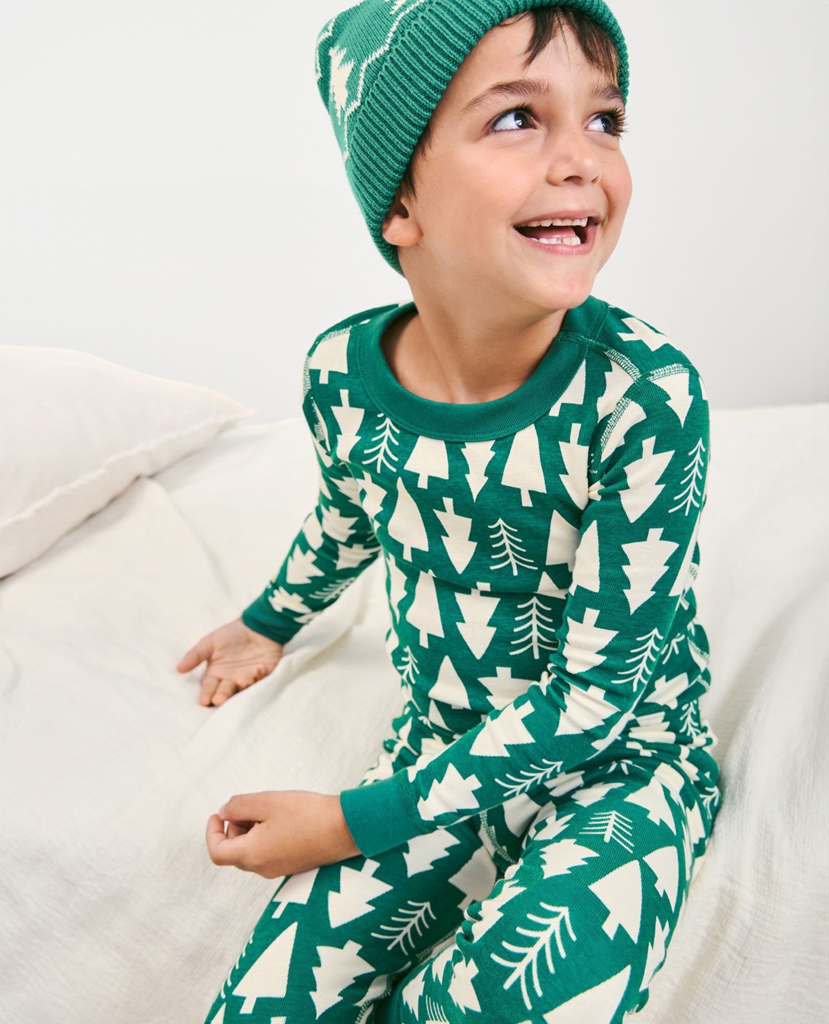 Kids Holiday Long John Pajama Set