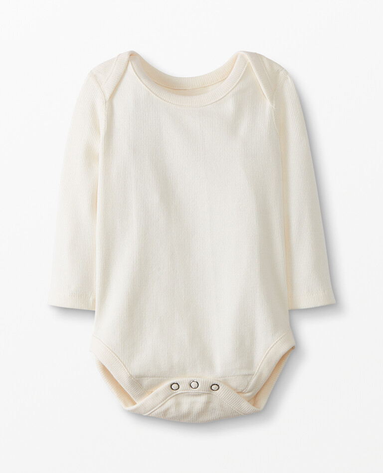 Baby Bodysuit In Organic Cotton in Ecru - main