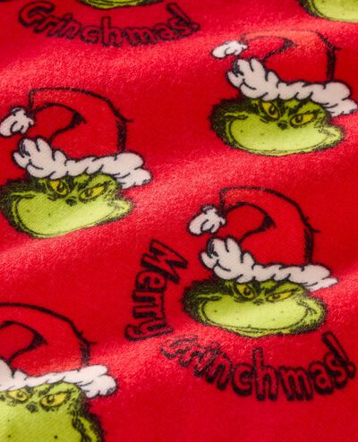 Dr. Seuss Grinch Flannel Pajama Set in Merry Grinchmas on Red - main