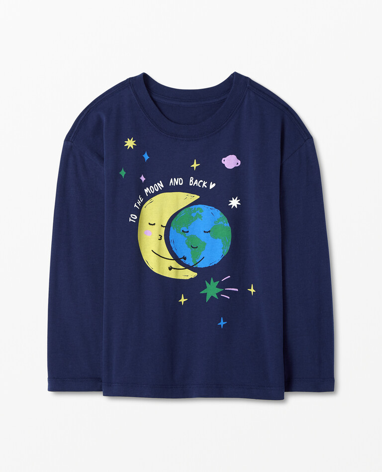 Valentines Graphic Long Sleeve Tee in To The Moon - main