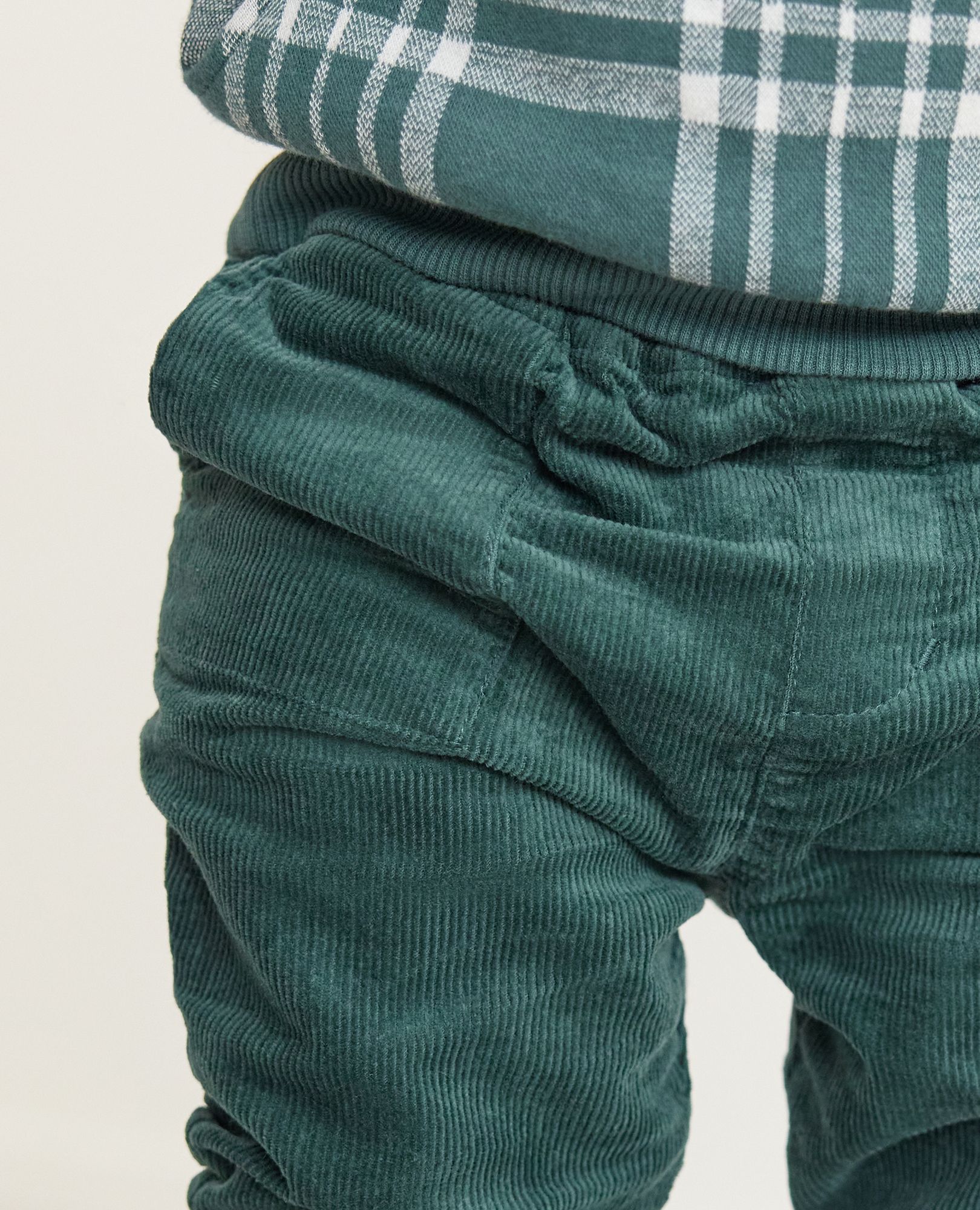 Green corduroy joggers sales