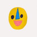 HannaJams™ Sleeper in Silly Faces on Ecru - swatch