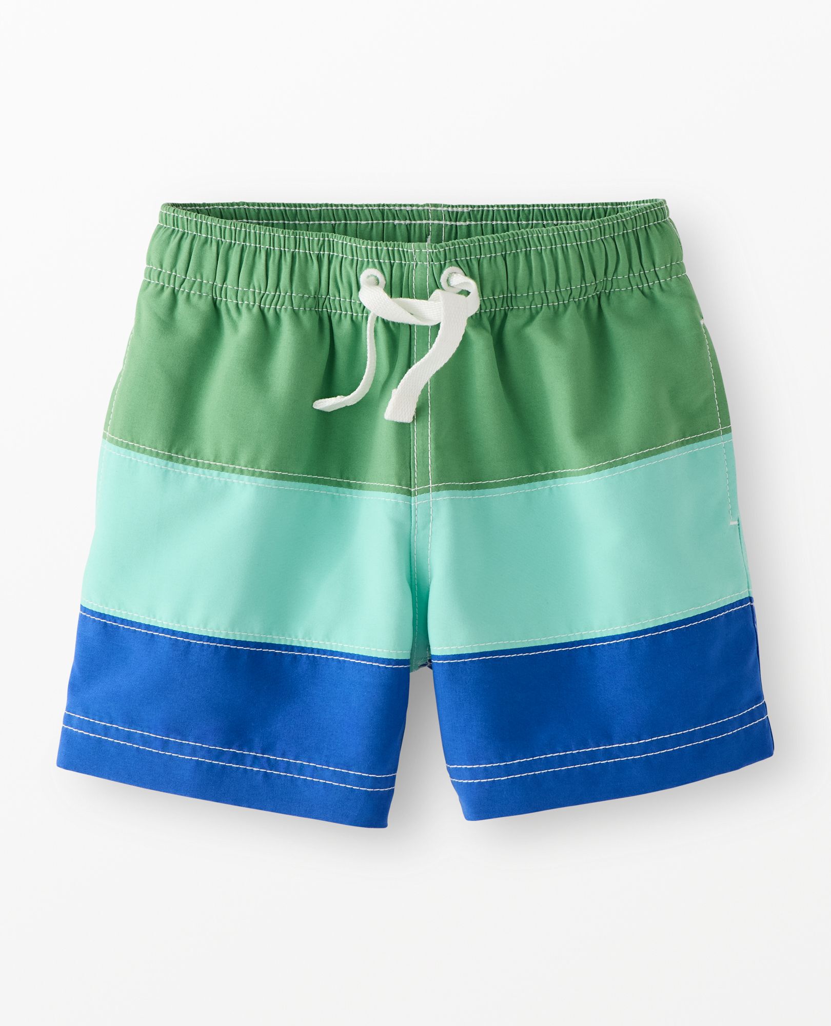 Colorblock Swim Trunks in Stone Green Multi - main