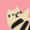 HannaJams™ Sleeper in Playful Cats on Strawberry Ice - swatch