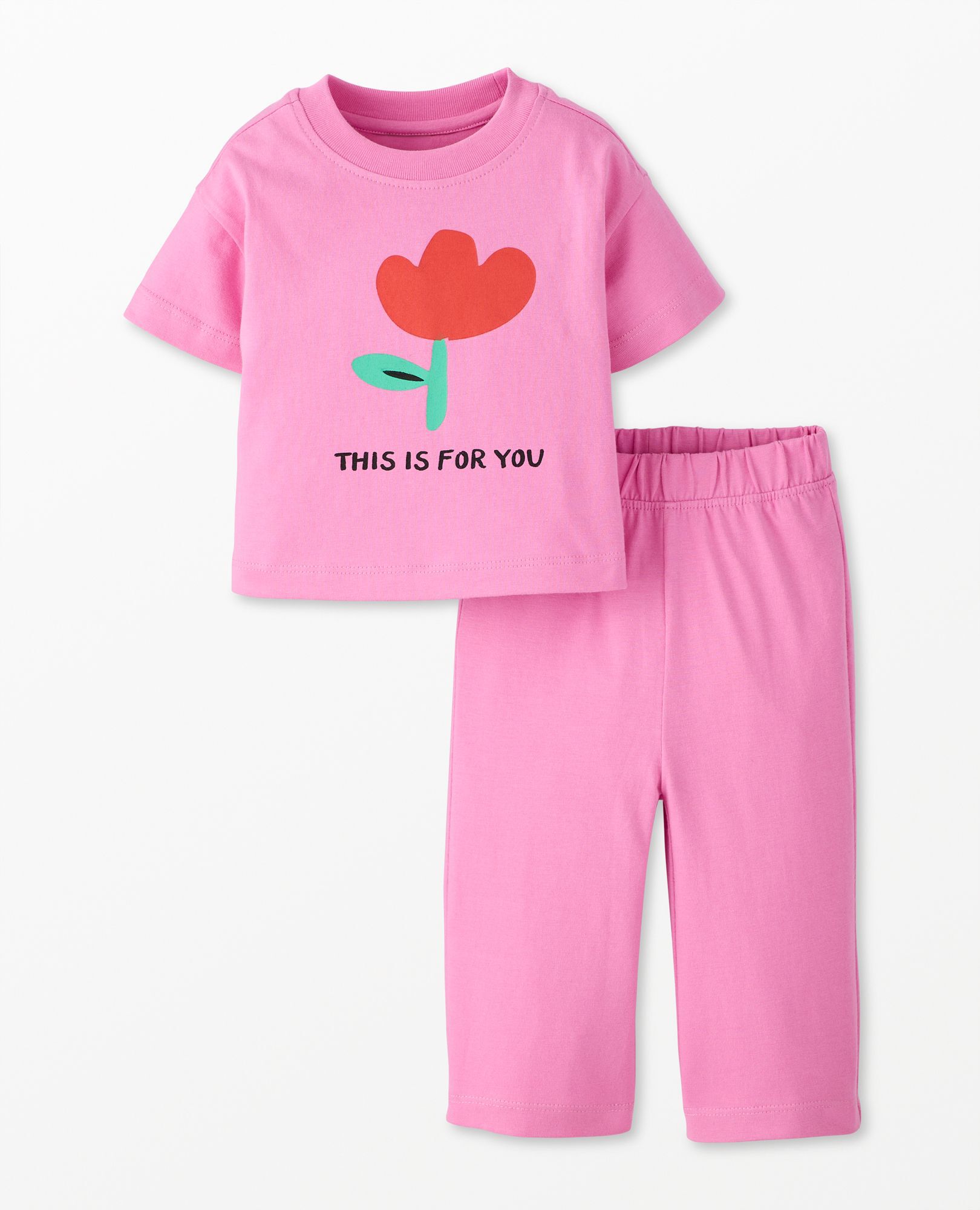 Baby Graphic T-Shirt & Wide Leg Pants Set | Hanna Andersson