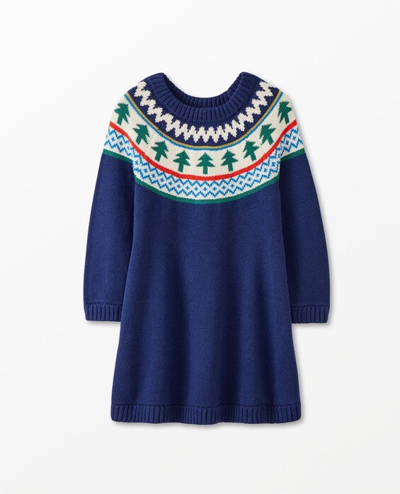 Girls' Winter Solstice Holiday Sweater Dress in 100% Cotton - Size Toddler 2 by Hanna Andersson