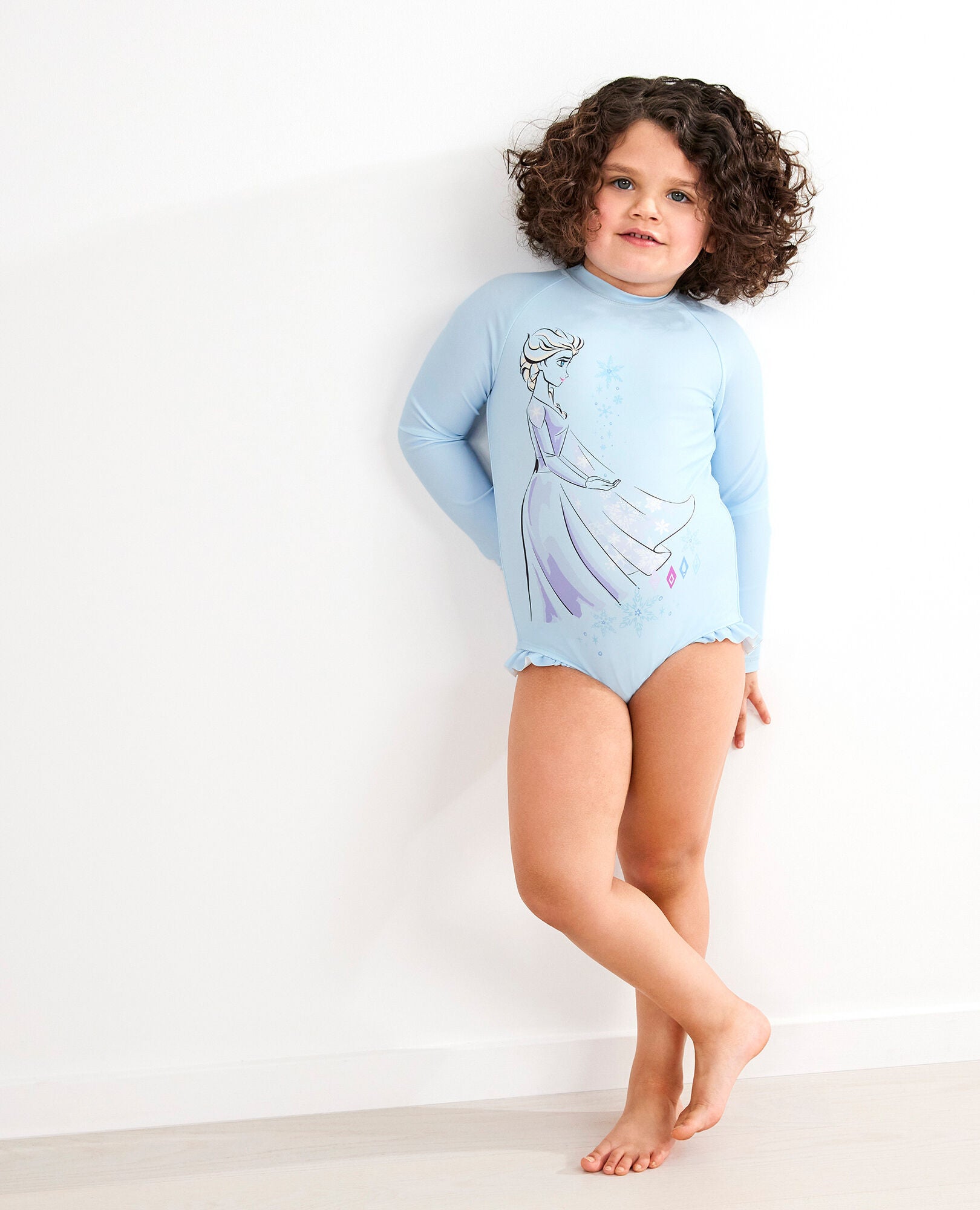 frozen rash guard swimsuit