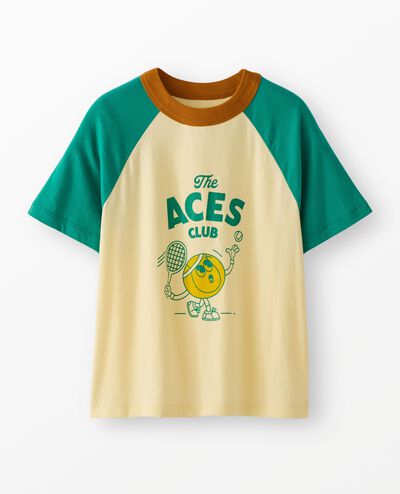 Raglan Sleeve Graphic T-Shirt in The Aces Club - main