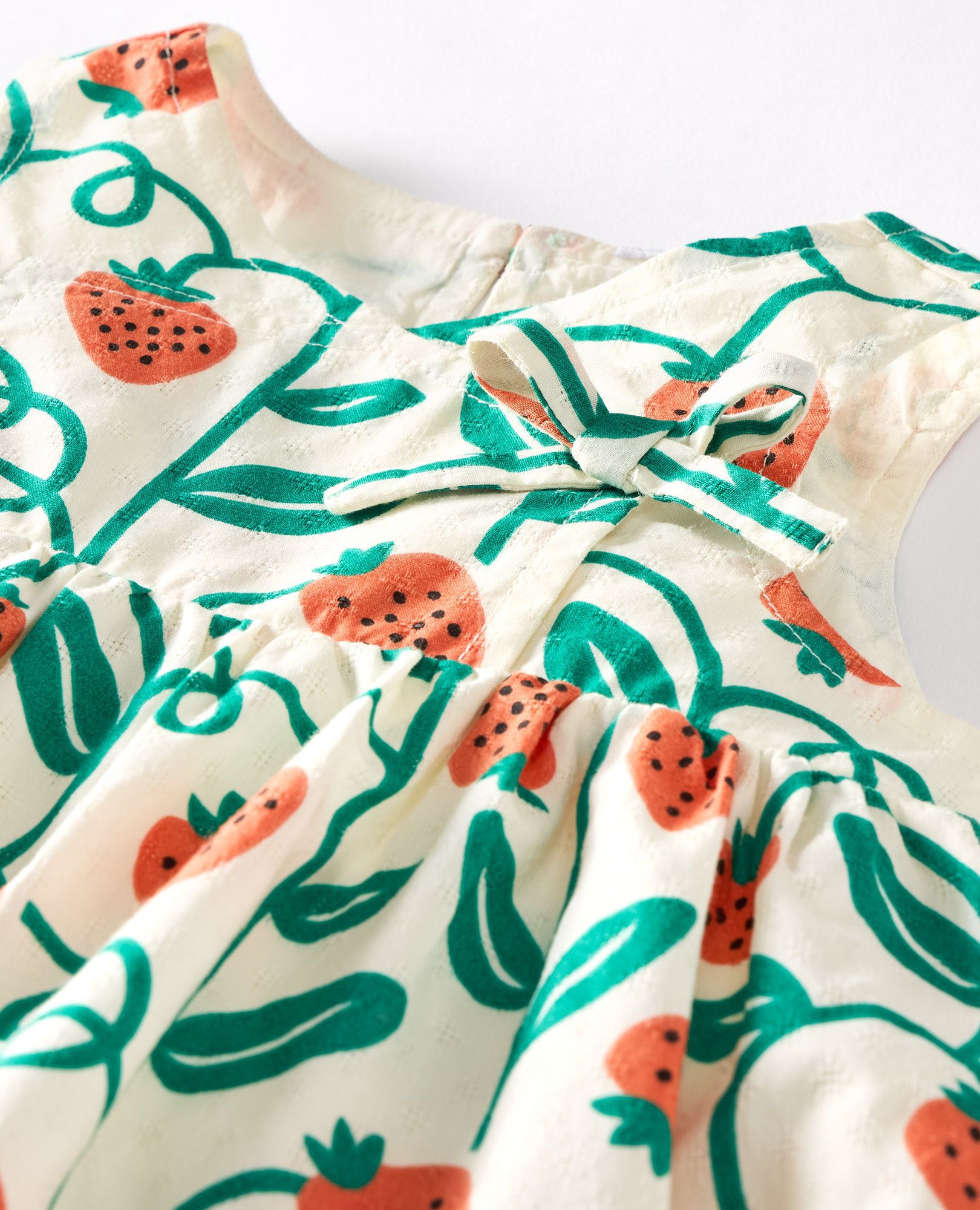 Baby Cross Front Dress & Bloomers Set in Strawberry Season - main